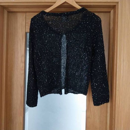 Ladies A line swing style dress and cardigan.