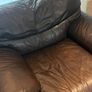 Brown Leather Arm Chair Image 3