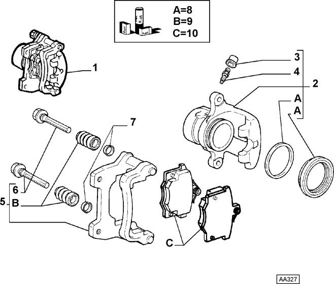 Front Brake Pads (Lancia Delta 4WD)