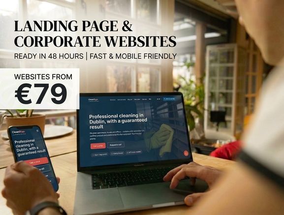 Fast Website and Landing Page for Small Business From 79 EUR
