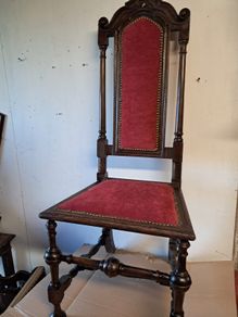 Hardwood refurbished old chair