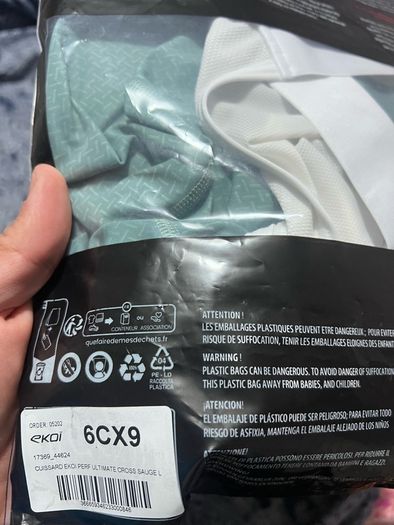 Ekoi Bib short Siz L (New in Package bag)
