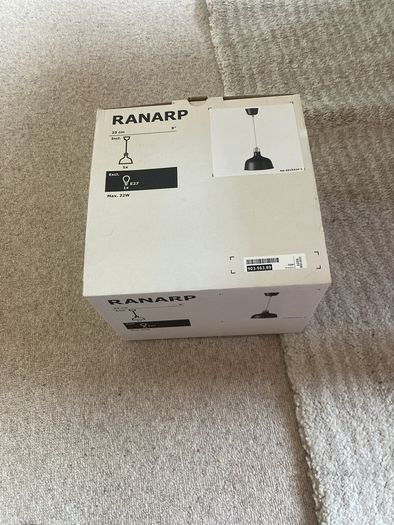 Black light pendant. Ikea Ranarp. BNIB