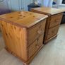 Two Solid Pine Bedside Lockers Image 4
