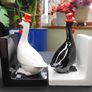 Vintage MCM Ceramic Goose Bookends Image 5