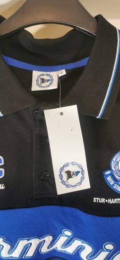 Arminia Bielefeld Jersey Black Blue DSC German Football Polo Shirt New w Tags