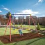 Metal Swing Set with 2 Seats Glider A-Frame Stand Adjustable Hanging Rope for Backyard (FREE SHIPPING) Image 3