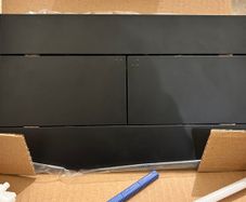WC flush push plate black colour