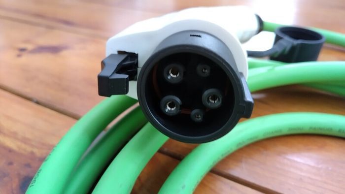 Type 1 to Type 2 EV charging cable -5-metre -green