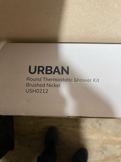 Shower - Sonas - Urban Round Thermostatic Shower Kit - Brushed Nickel