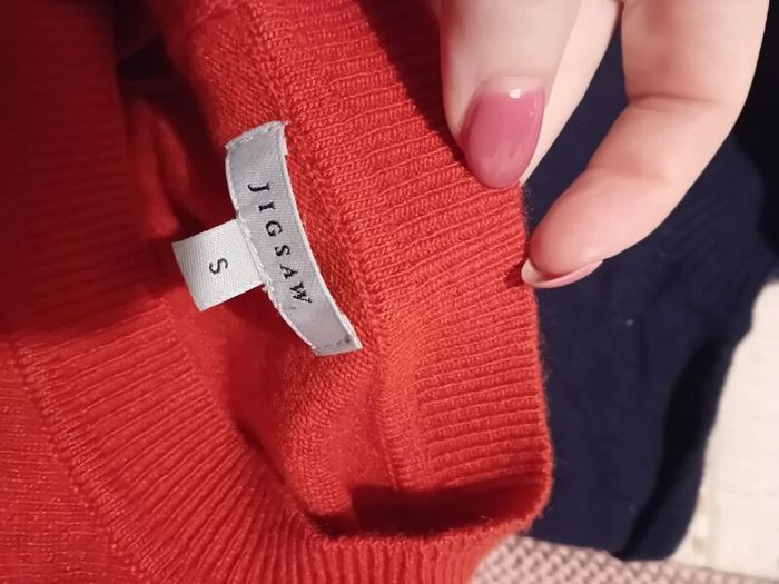 Jigsaw Wool Cashmere Button Back Jumper S
