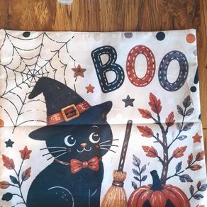 Halloween cat cushion cover