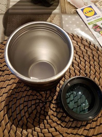 Camera lens mug