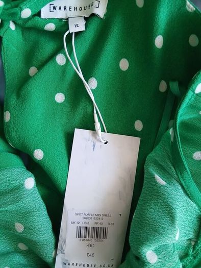 Warehouse polkadot midi dress 12