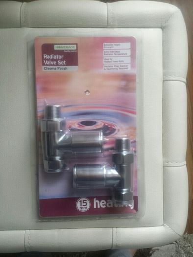 2 Radiator valve set chrome
