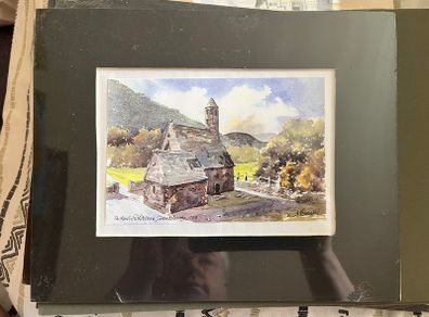 St. Kevin's Kitchen, Glendalough, Co. Wicklow - Mounted art print
