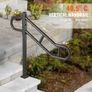 Single Post Handrail for Outdoor 1-3 Step 102.9 cm Stair Handrail Floor Mount Image 4