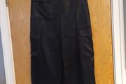 Stradivarius  Black Silk  Look Skirt.  S.M - 12.    B.N.W.T