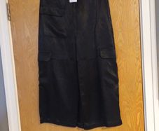 Stradivarius  Black Silk  Look Skirt.  S.M - 12.    B.N.W.T