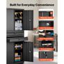 Metal Storage Cabinet, 81.5 kg Shelf Load Capacity, 1800 mm Tall Garage Tool Storage Cabinet with 4 Locking Doors and Adjustable Shelves, 2 Drawers, for Garage, Home, Office, Utility Room, Black Image 6