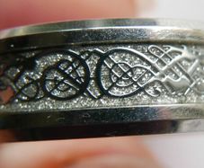 Celtic Dragon Tungsten Ring size S