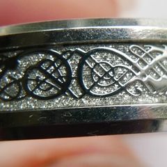 Celtic Dragon Tungsten Ring size S