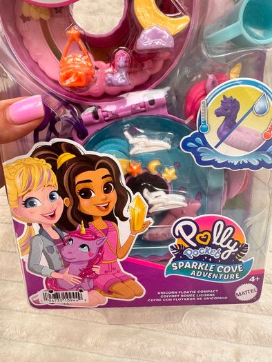 Polly Pocket Micro Doll Sparkle Cove Adventure Unicorn Floatie Compact Playset new Please look at the pictures