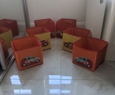 Boys bedroom/playroom storage boxes