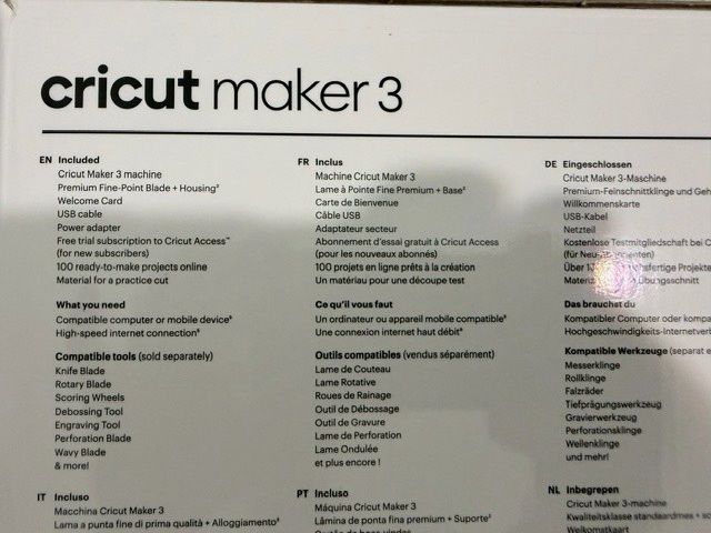 Cricut Maker Cutting Machine including accessories