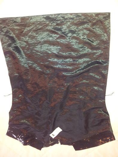 Black Satin And Sequin Top