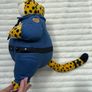 Zootopia Officer Clawhauser Disney Store Stamped Cuddly Plush approx. 14 Used Please look at the pictures Image 4