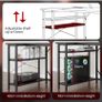 L Shaped Gaming Desk with LED Lights & Power Outlets, 100x80cm Image 7