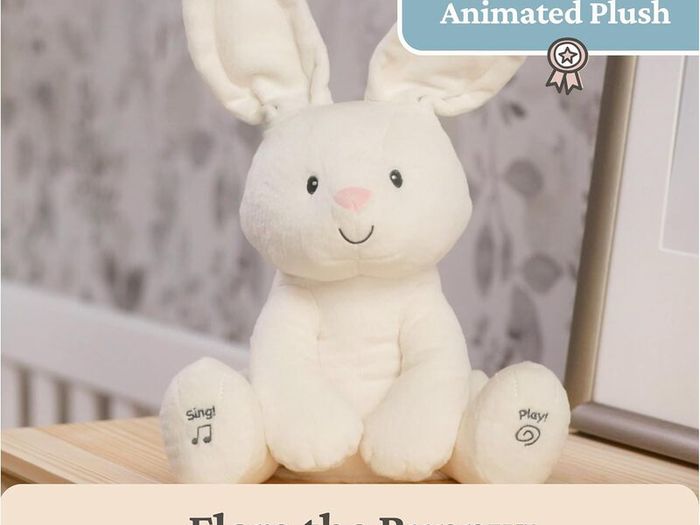 Brand New GUND Flora Bunny Interactive Plush with Moving Ears, Play & Sing Features 12 Inch Version