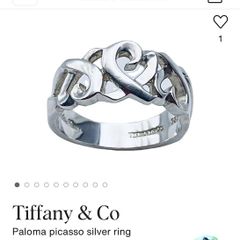 Vintage Tiffany and Co Silver Ring designed by Paloma Picasso- Triple Loving Heart