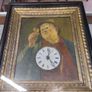 Rare 1880 Black Forest Augenwender  Moving Eyes Picture Clock  Fully Serviced Image 3