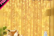 200 LED 2m x 2m USB String lights Indoor Outdoor Waterproof Warm White Hanging Window Lights with Hooks (FREE POSTAGE)