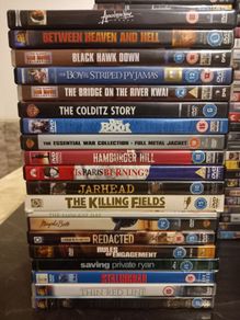War Movie DVD Collection Bundle Killing Fields Das Boot Longest Day Apocalypse Now Full Metal Jacket Etc