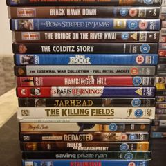 War Movie DVD Collection Bundle Killing Fields Das Boot Longest Day Apocalypse Now Full Metal Jacket Etc