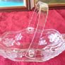 Vintage Original Waltherglas Germany 10 Inch Long Art Deco Glass Basket Image 6