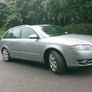 Audi a4 b7 2.0tdi BRE 140hp estate 7 speed automatic CVT factory b6 b7 s-line  black roof lining half leather seats thule towbar parts breaking healthy engine armrest glove box LY7G paint code Image 4