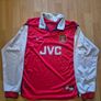 Genuine Vintage L / XL Nike ARSENAL 1998 Home Shirt Jersey Red JVC 98/99 Kit JVC Image 9