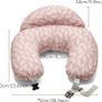 Nursing Pillow With Breastfeeding - Ergonomic Support & Original Security Fence to Baby' Safety - Making Breastfeeding Easy and Comfort for Mom & Baby - Removable Cotton Cover, Pink Image 6