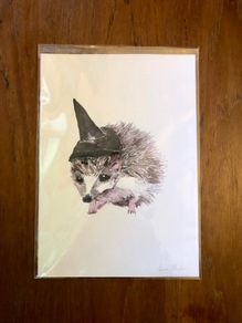 Hedgehog Irish Print by Louise Naughton - Limited Edition