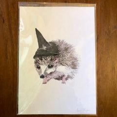 Hedgehog Irish Print by Louise Naughton - Limited Edition