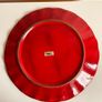 Vintage Ernestine Salerno Italy Red Charger Plate 30cm 1950s MCM Ceramic Platter Image 5