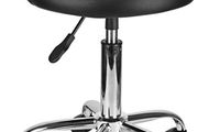 Black Adjustable Swivel Rolling Cushion Tattoo Massage Hydraulic Salon Stool with Back,5 Wheels (FREE SHIPPING)