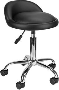 Black Adjustable Swivel Rolling Cushion Tattoo Massage Hydraulic Salon Stool with Back,5 Wheels (FREE SHIPPING)