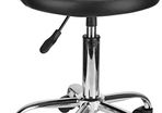 Black Adjustable Swivel Rolling Cushion Tattoo Massage Hydraulic Salon Stool with Back,5 Wheels (FREE POSTAGE)
