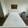 IKEA HEMNES Bed frame with mattress, white stain Valevag medium firm, Standard King Image 5