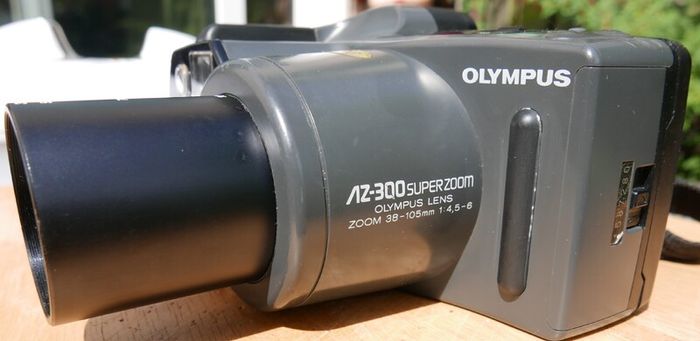 Olympus AZ-300 SuperZoom Compact 35mm Film Camera Black Working, Vintage, Japan